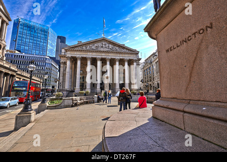 Wellington Erected June 1844 {On a brass plaque on the base of the plinth, at the back:} Stock Photo