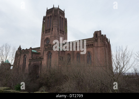 The Liverpool Cathedral (also know as the Anglican Cathedral), a Church of England cathedral of the Diocese of Liverpool. Stock Photo