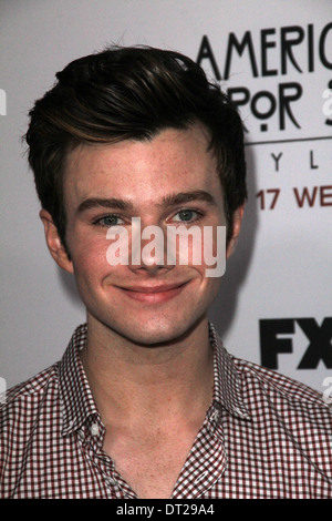 Chris Colfer at the Premiere Screening of FX's 'American Horror Story: Asylum,' Paramount Theater, Hollywood, CA 10-13-12 Stock Photo