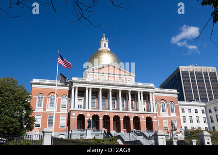 Massachusetts State Capitol, Boston Stock Photo