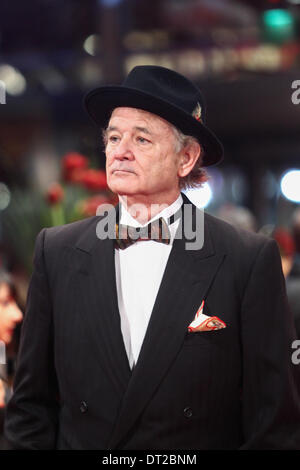 Berlin, Germany. 6th Feb, 2014. Actor Bill Murray arrives on the red carpet for the opening gala of Berlinale, in Berlin, Germany, Feb. 6, 2014. The 64th Berlin International Film Festival kicked off here on Thursday. Credit:  Zhang Fan/Xinhua/Alamy Live News Stock Photo