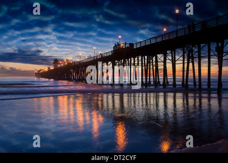 Oceanside Sunset Stock Photo