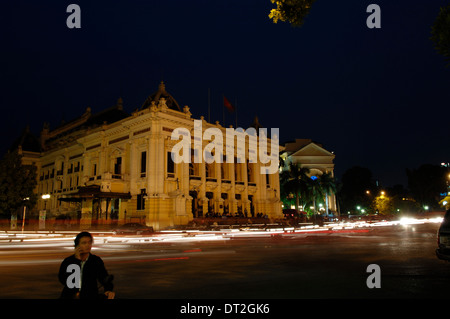 The French built Opera House at dusk. Stock Photo