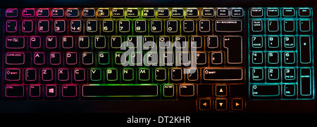 complete computer qwerty english key keyboard Stock Photo