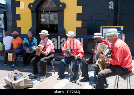 Mr Pietersen and the Guys Band on Clock Tower waterfront in Cape Town, South Africa Stock Photo