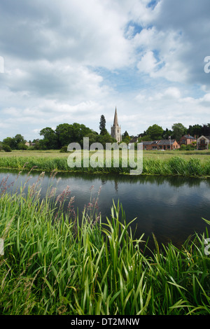 River Nene at Denford. Nene Valley. Northamptonshire. England. UK. Stock Photo