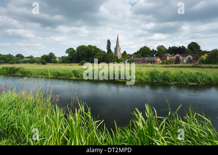 River Nene at Denford. Nene Valley. Northamptonshire. England. UK. Stock Photo