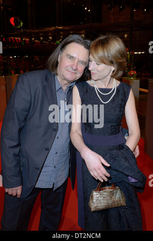 Berlin, Germany. 6th Feb, 2014. Wolfgang Krause Zwieback and Corinna Harfouch during the opening party at the 64th Berlin International Film Festival / Berlinale 2014 on February 6, 2014 in Berlin, Germany. Credit:  dpa/Alamy Live News Stock Photo