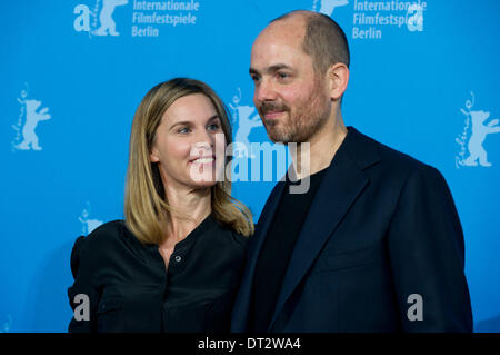Berlin, Germany. 07th Feb, 2014. Directo Edward Berger and screenwriter Nele Mueller-Stoefen pose during the photocall for the movie 'Jack' in Berlin, Germany, 07 February 2014. The film is being shown in competition at the Berlinale. Photo: TIM BRAKEMEIER/dpa/Alamy Live News Stock Photo