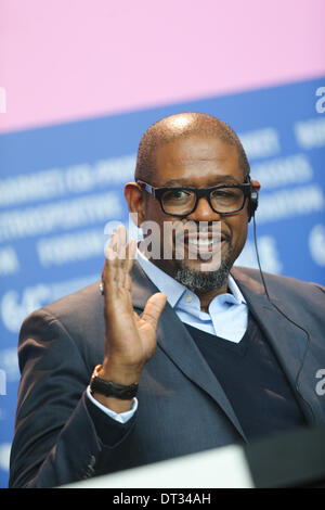 Berlin, Germany. 7th Feb, 2014. Forest Whitaker attends a press conference to promote the movie 'Two Men in Town' at the 64th Berlin International Film Festival in Berlin, Germany, on Feb. 7, 2014. Credit:  Zhang Fan/Xinhua/Alamy Live News Stock Photo