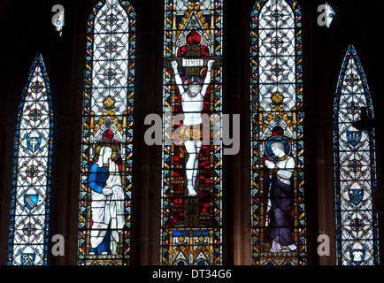 The East Window, St. George the Martyr Church, Wolverton, Buckinghamshire, England, UK Stock Photo