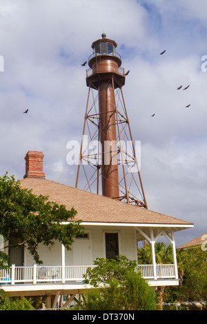 Florida Sanibel Barrier Island,Gulf of Mexico,Lighthouse Beach Park,visitors travel traveling tour tourist tourism landmark landmarks,culture cultural Stock Photo