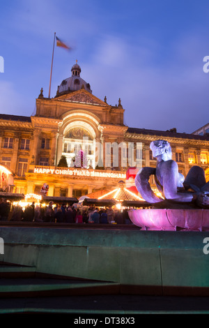 The German Frankfurt Christmas Market in Victoria Square Birmingham England United Kingdom Stock Photo