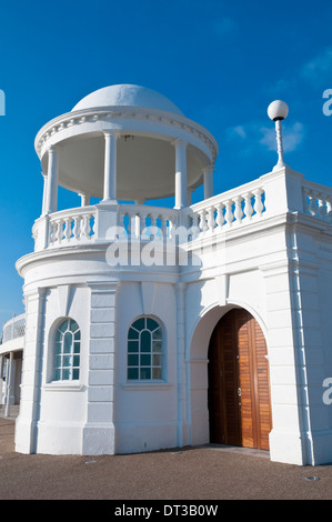 Architectural detail of the  King George V Colonnade on the seafront at Bexhill on Sea, Sussex, England Stock Photo