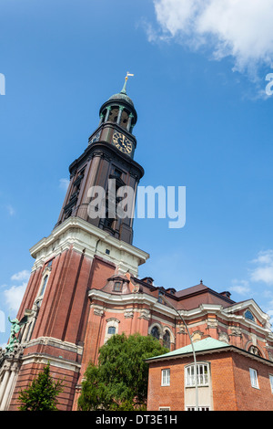 The famous St. Michaelis Church (Michel) in Hamburg, Germany Stock Photo