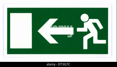 Emergency exit sign Stock Photo