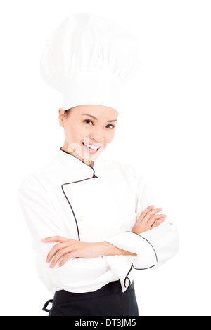 asian young beauty woman chef standing in studio Stock Photo