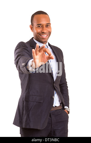 Handsome young man signaling ok, isolated over a white background Stock ...