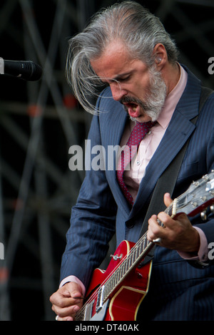 Rho Milan Italy. 04th June 2012. The Belgian rock band TRIGGERFINGER performs live at Arena Fiera di Milano Stock Photo