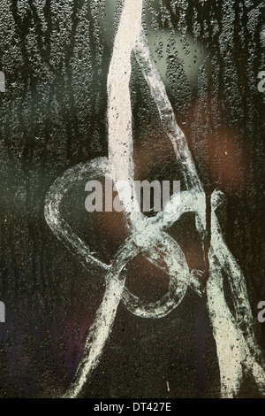 Snail Trail on Window; UK Stock Photo