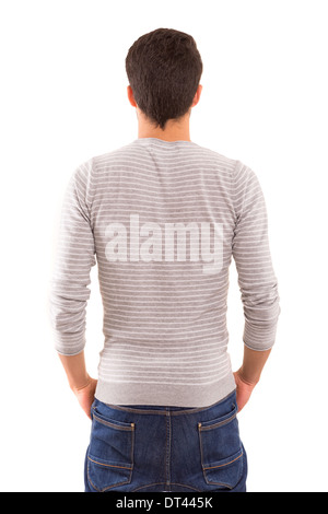 Young man with back turned to camera Stock Photo