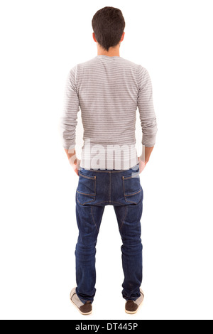 Young man with back turned to camera Stock Photo