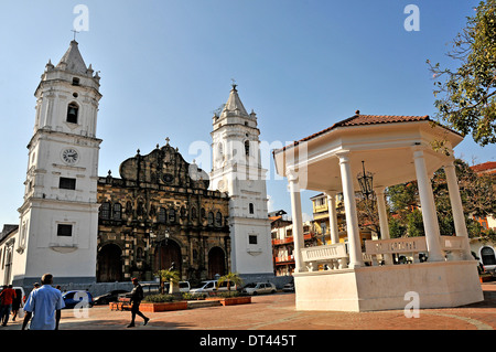 Iglesia Catedral Plaza de la Independencia Casco Viejo Panama city Panama Stock Photo