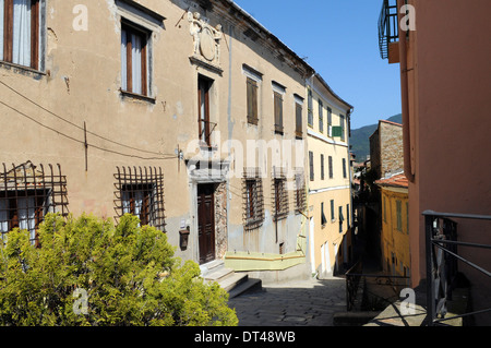 a View on the typical village of Perinaldo, Liguria Stock Photo