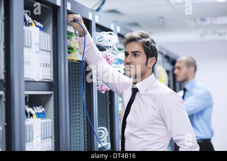 it enineers in network server room Stock Photo