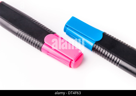 Highlighters / Markers isolated on white backgound Stock Photo