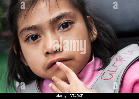 Disabled children in Antigua, Guatemala Stock Photo