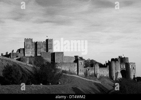 Spring Landscape Dover Castle; Dover; Kent; England Stock Photo