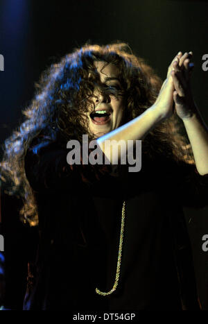 Estrella Morente performing at the Apolo escenario Stock Photo
