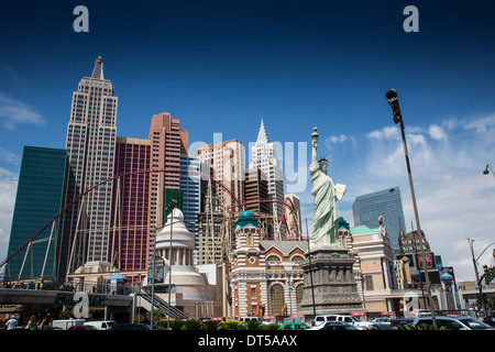 New York, New York, Las Vegas Boulevard, Las Vegas, Nevada, USA, skyscrapers, New York skyline, New York New York Las Vegas, USA Stock Photo