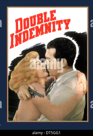 BARBARA STANWYCK, FRED MACMURRAY POSTER, DOUBLE INDEMNITY, 1944 Stock Photo