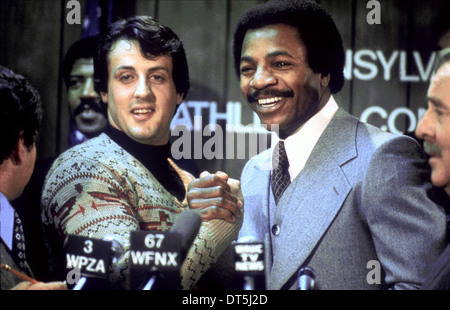 Actor Sylvester Stallone and Carl Weathers at The Santa Barbara Stock ...