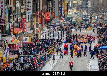 Lunar New Year Festival celebrated in Manhattan's Chinatown. Stock Photo