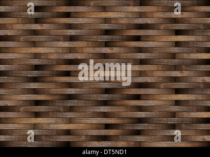 mounted wooden floor illustration made from small planks of weathered wood Stock Photo