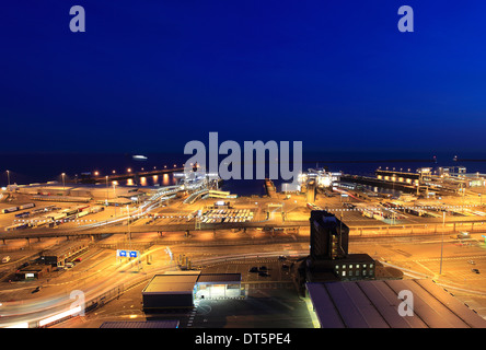 Evening, Eastern Docks Ferry Terminal, Dover town, Kent County; England; UK Stock Photo