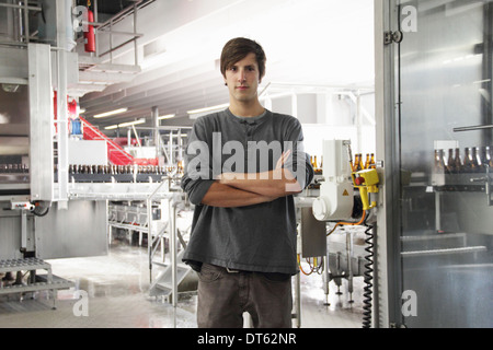 Portrait of man in brewery Stock Photo