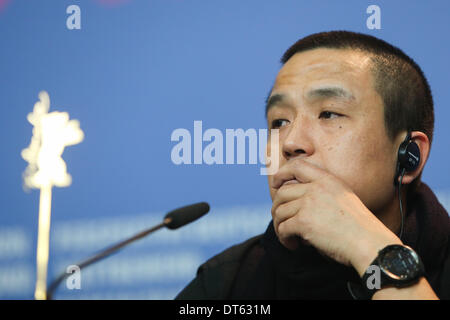 Berlin, Germany. 10th Feb, 2014. Director Lou Ye attends a press conference to promote the movie 'Blind Massage' at the 64th Berlinale International Film Festival in Berlin, Germany, on Feb. 10, 2014. 'Blind Massage' is one of the three Chinese films vying for prizes in the Competition program. Credit:  Zhang Fan/Xinhua/Alamy Live News Stock Photo