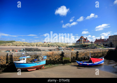 Beadnell village Harbour, North Northumbrian Coast, Northumbria County, England, UK Stock Photo