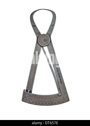 vintage diamond weight moe gauge over white, clipping path Stock Photo