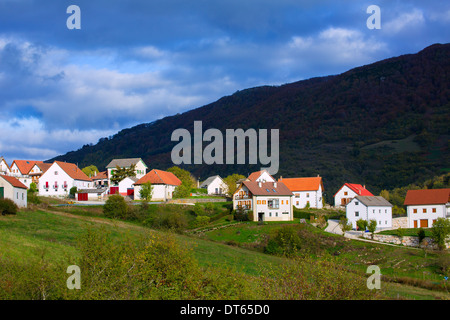 Obarba village in Navarra near Irati Pyrenees at Spain
