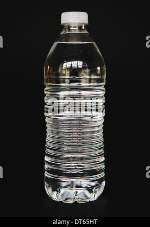 Filtered water in clear, plastic bottle, close up Stock Photo