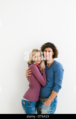 Studio portrait of loving couple Stock Photo