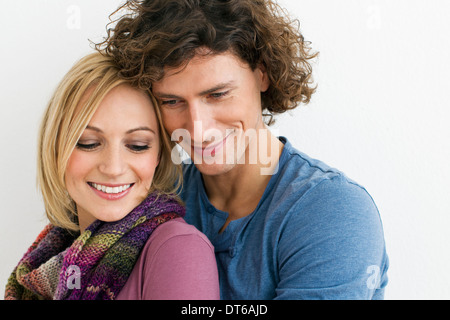 Cropped studio shot of loving couple Stock Photo