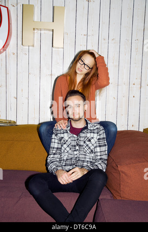 Portrait of young couple hanging out Stock Photo