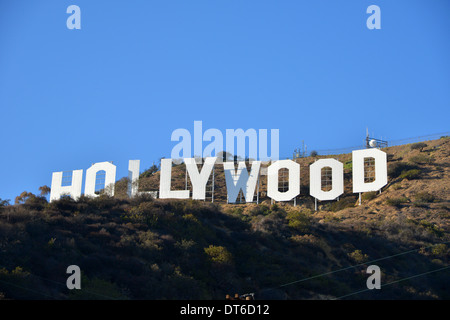 The Hollywood sign, in the hills above Los Angeles Stock Photo