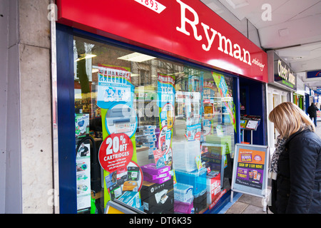 Ryman stationers shop front sign stationary Kingston upon Hull, East Riding, Yorkshire, UK, England GB Stock Photo